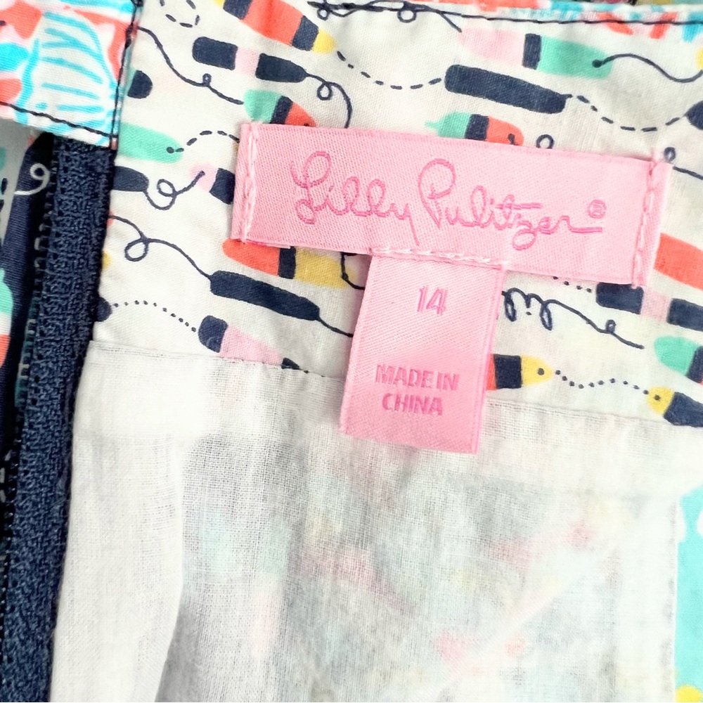 Lilly Pulitzer Patchwork Print Skirt Size 14 - Picture 6 of 10